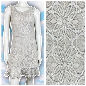 ❤️ CHELSEA & VIOLET Floral Lace Flounce Skater Fit and Flare Dress Boho Y2K